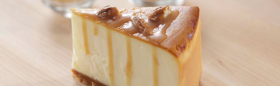 NY Cheesecake - topped with Praline Sauce NY Cheesecake