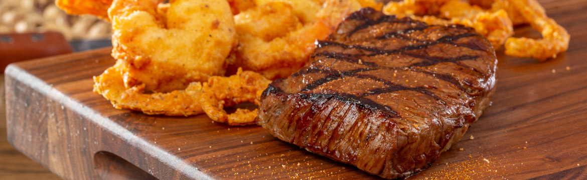 Sirloin and Fried Shrimp Sirloin and Fried Shrimp